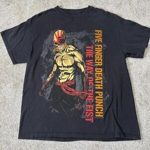 Five Finger Death Punch Band T-Shirt Large Black Metal Tee